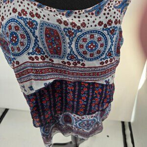 Live and let live Y2K bohemian multilayer multipattern sleeveless Tank PXL